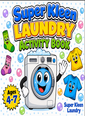Super Kleen Laundry Activity Book #1 Ages 4-7 Years Old