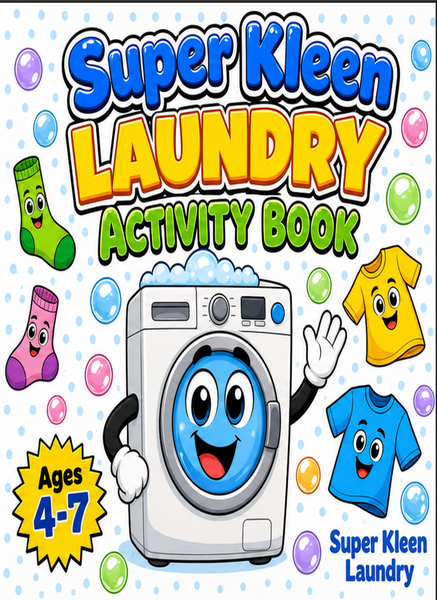 Super Kleen Laundry Activity Book #1 Ages 4-7 Years Old